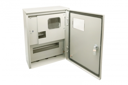TDM ELECTRIC SQ0905-1001 Корпус металлический ЩУ-1ф/1-0-12 IP66 (ЩУРН-1/12 IP66)  с опломбировкой счётчика (395х310х165) TDM
